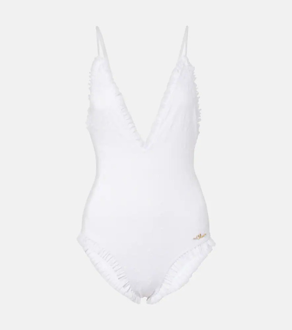  Chloe Chloe Broderie Anglaise Ruffled Swimsuit 