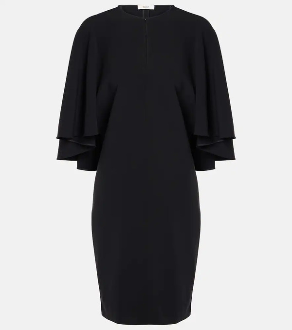  Chloe Chloe Caped Crepe Minidress 