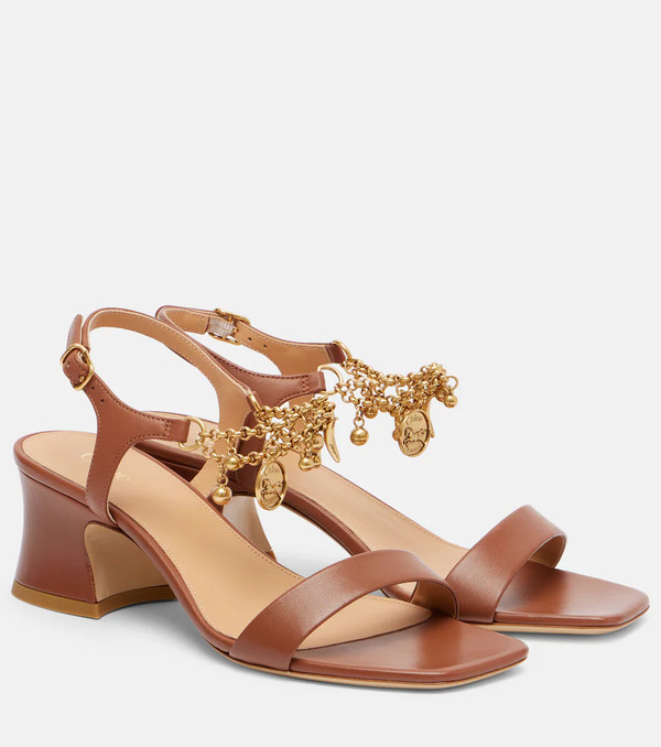  Chloe Chloe Chloe Charms 55 Leather Sandals 