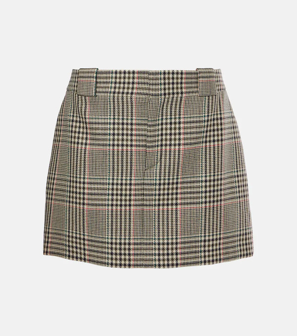  Chloe Chloe Checked Wool Miniskirt 
