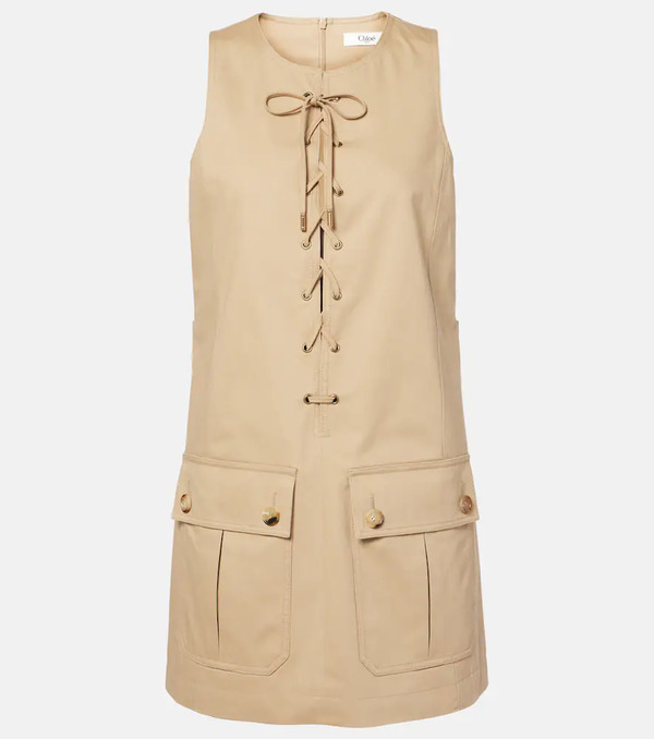  Chloe Chloe Cotton Satin Minidress 