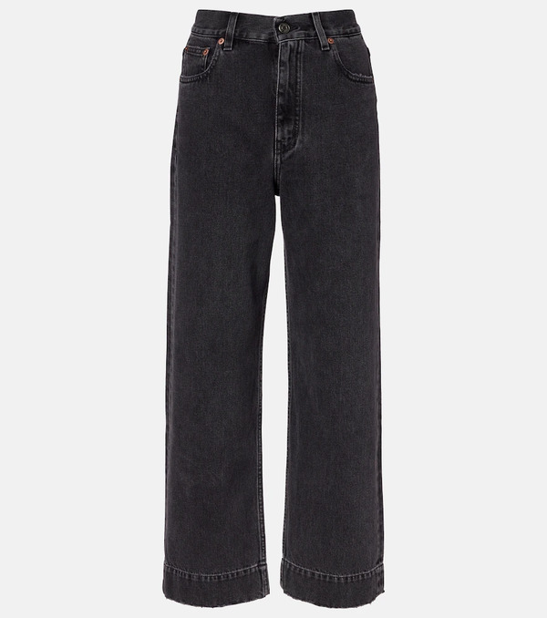  Chloe Chloe Cropped High-rise Wide-leg Jeans 