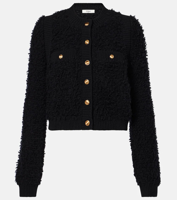  Chloe Chloe Cropped Tweed Jacket 
