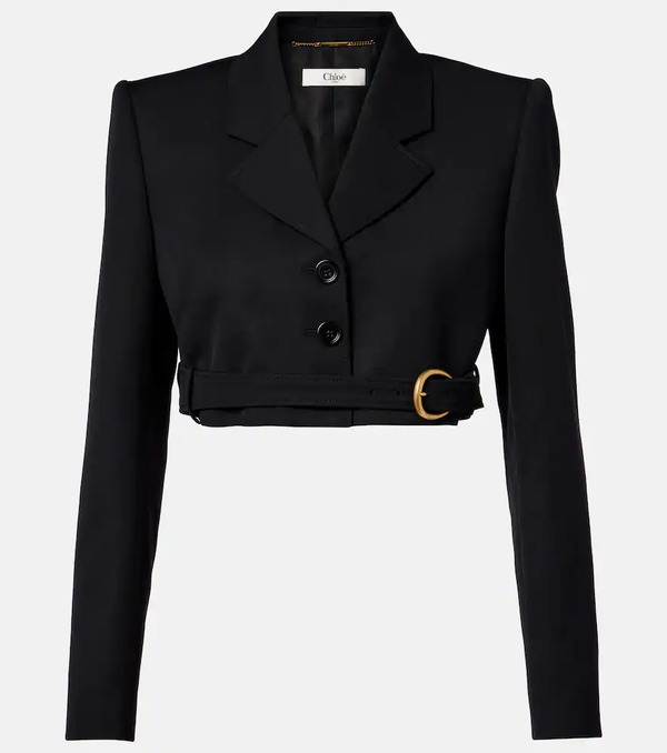  Chloe Chloe Cropped Virgin Wool Blazer 