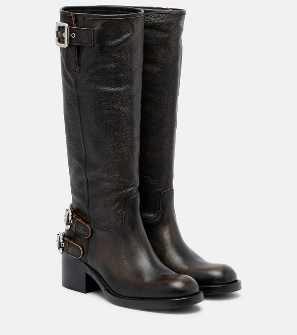  Chloe Chloe Dakota Leather Knee-high Biker Boots 