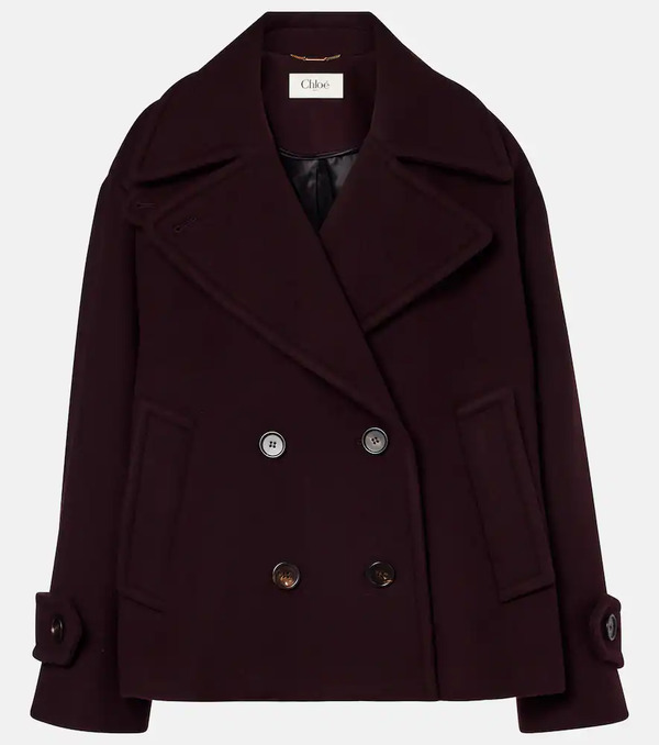  Chloe Chloe Double-breasted Wool-blend Coat 