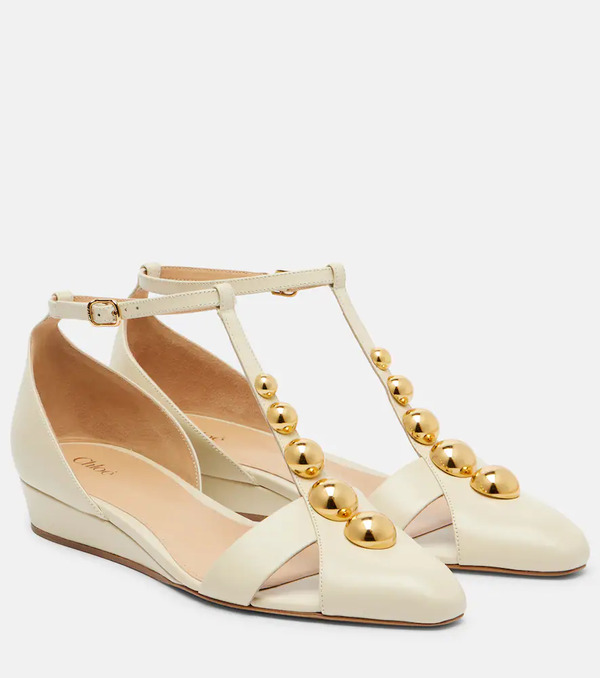  Chloe Chloe Embellished Leather Flats 