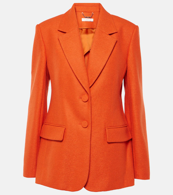  Chloe Chloe Felted Wool And Cashmere Jersey Blazer 
