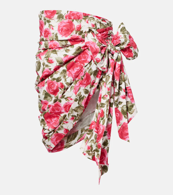  Chloe Chloe Floral Bow-detail Cotton Miniskirt 
