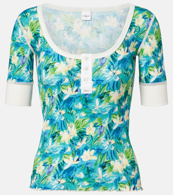 Chloe Chloe Floral Cotton-blend Bowling Shirt 