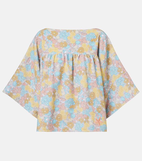  Chloe Chloe Floral Gathered Cotton Top 