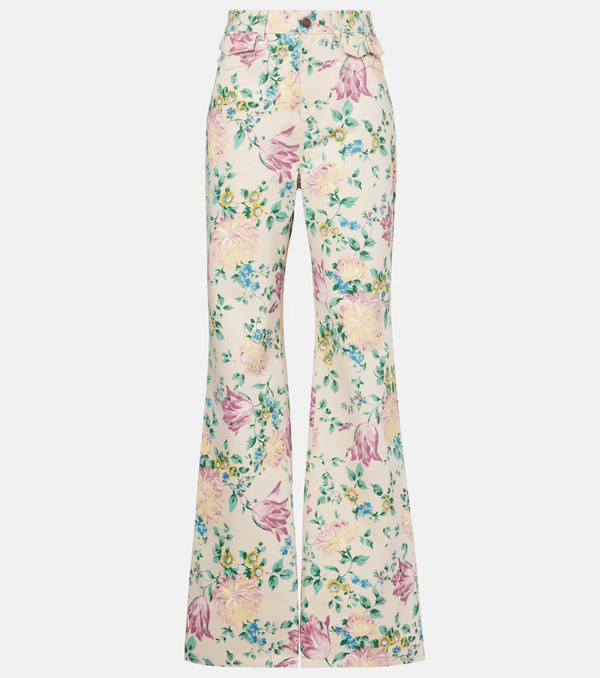  Chloe Chloe Floral High-rise Flared Jeans 