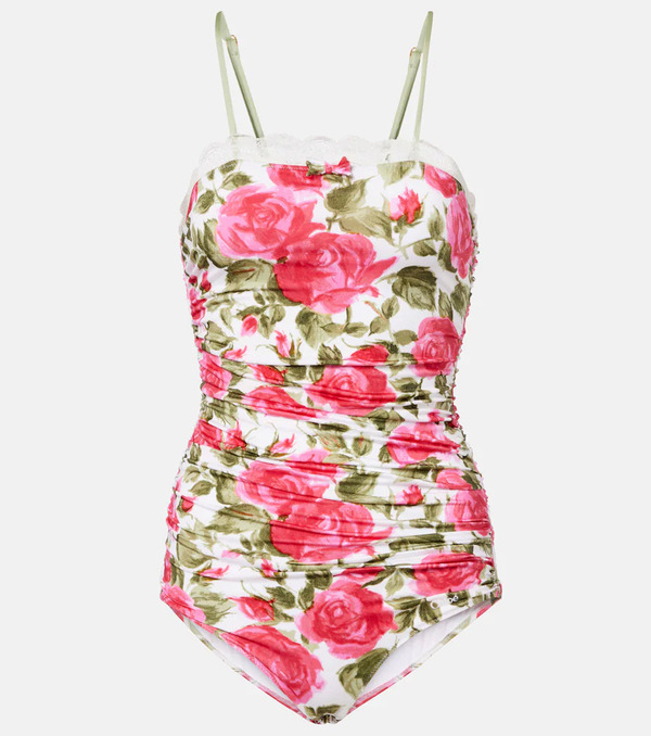  Chloe Chloe Floral Ruched Bodysuit 