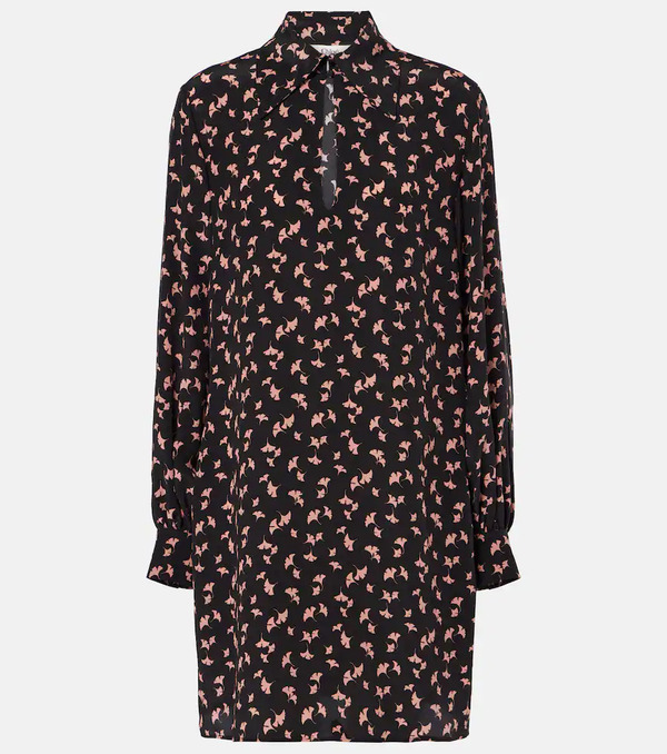  Chloe Chloe Floral Silk Chiffon Minidress 