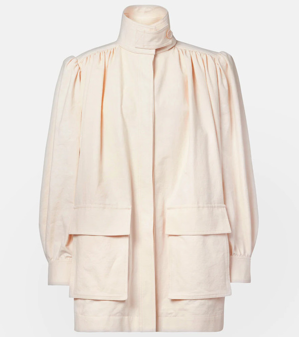  Chloe Chloe Gathered Cotton Canvas Jacket 