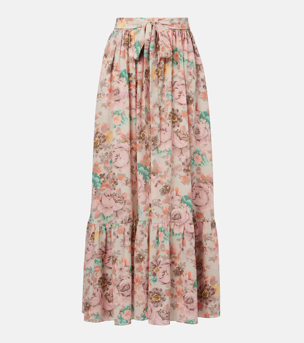  Chloe Chloe Gathered Silk Crepe De Chine Maxi Skirt 