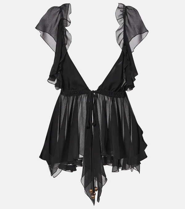  Chloe Chloe Gathered Silk Georgette Top 