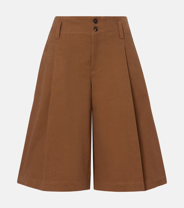  Chloe Chloe High-rise Cotton Canvas Bermuda Shorts 