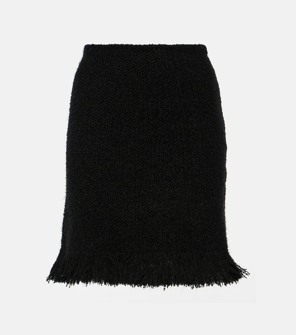 Chloe Chloe High-rise Fringed Wool-blend Miniskirt 