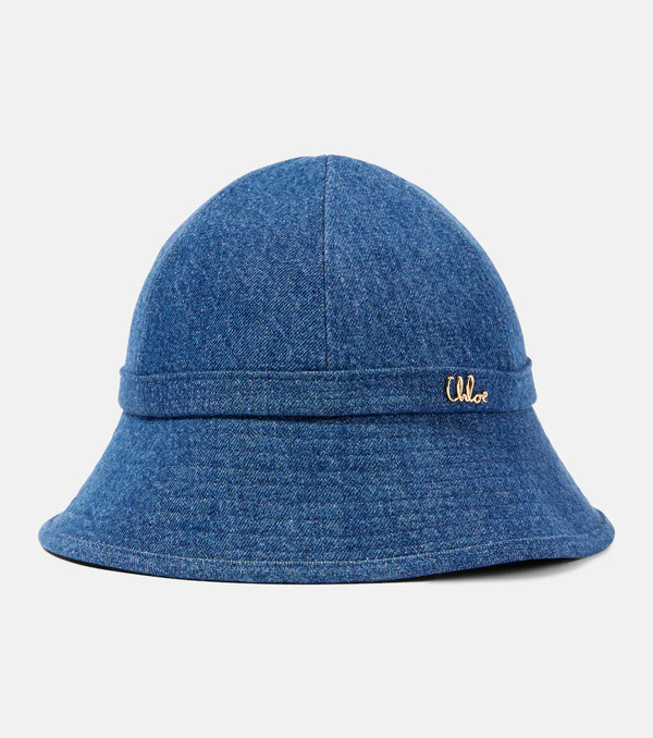  Chloe Chloe Chloe Iconic Denim Bucket Hat 