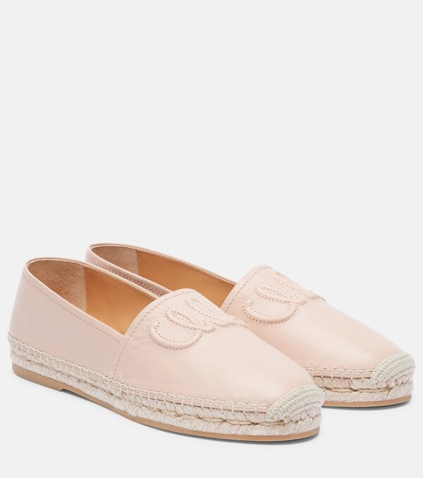  Chloe Chloe Isla Logo Leather Espadrilles 
