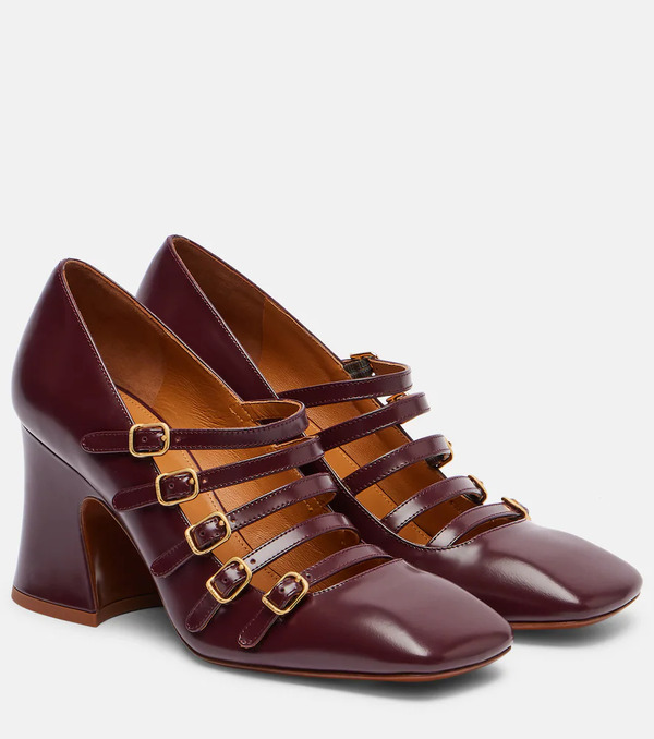  Chloe Chloe Janis 80 Leather Mary Jane Pumps 