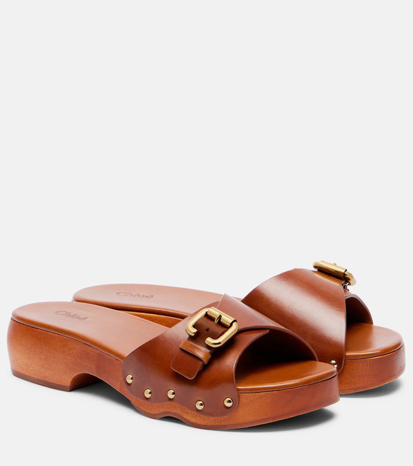  Chloe Chloe Jeannette Leather Mules 