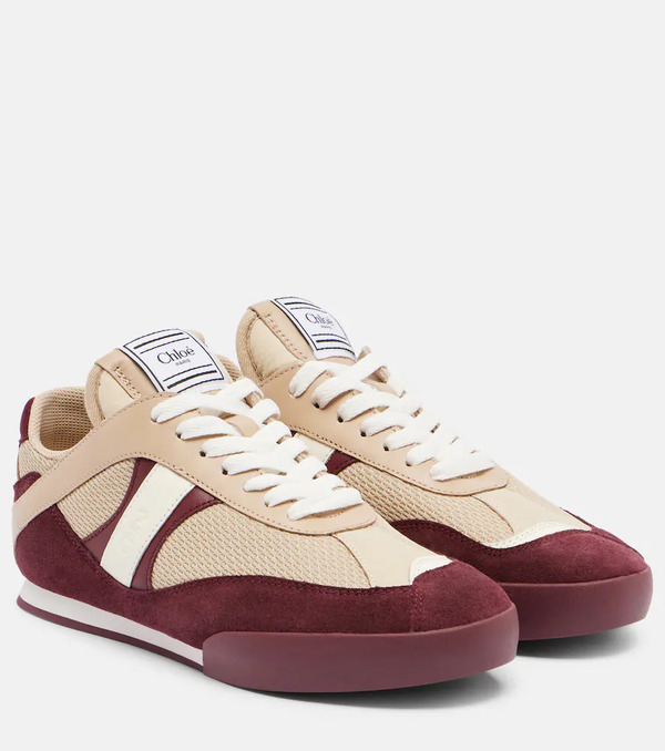  Chloe Chloe Chloe Kick Suede-trimmed Sneakers 