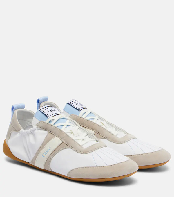  Chloe Chloe Chloe Kick Suede-trimmed Sneakers 