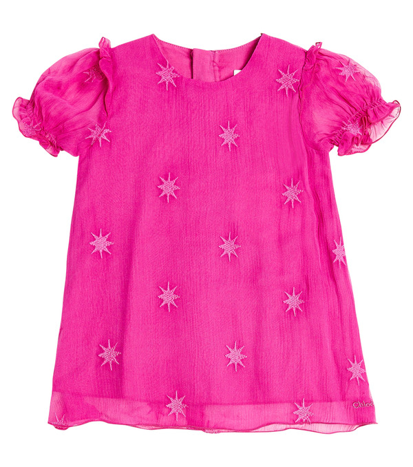  Chloe Kids Chloe Kids Baby Short-sleeve Silk Dress 