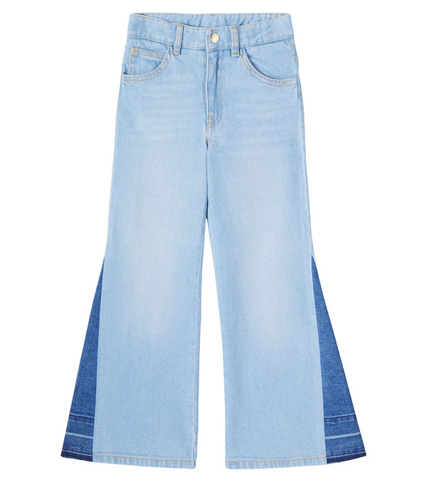  Chloe Kids Chloe Kids Colorblocked Flared Jeans 