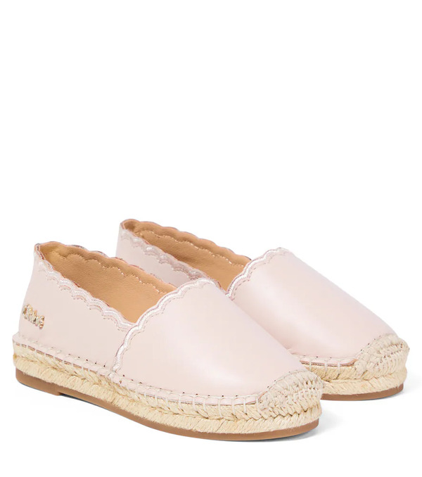  Chloe Kids Chloe Kids Leather Espadrilles 