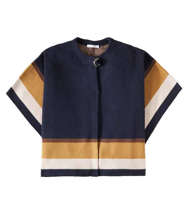  Chloe Kids Chloe Kids Logo Cotton And Wool Cape 