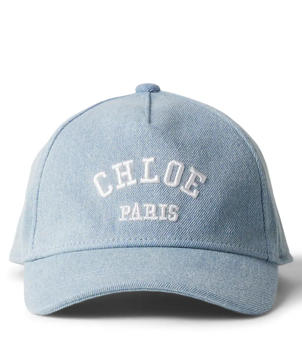  Chloe Kids Chloe Kids Logo Denim Baseball Cap 