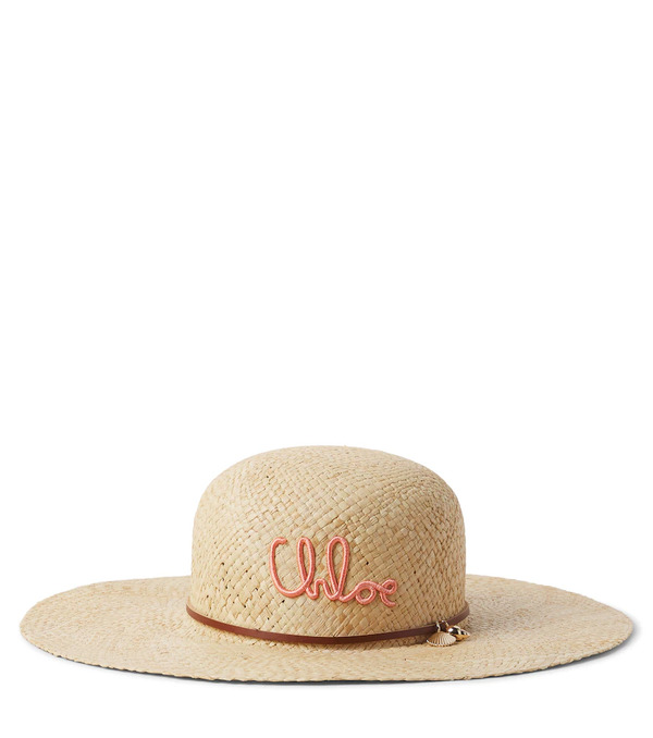  Chloe Kids Chloe Kids Logo Raffia Sun Hat 