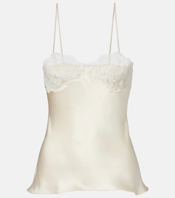  Chloe Chloe Lace-trimmed Silk Satin Camisole 
