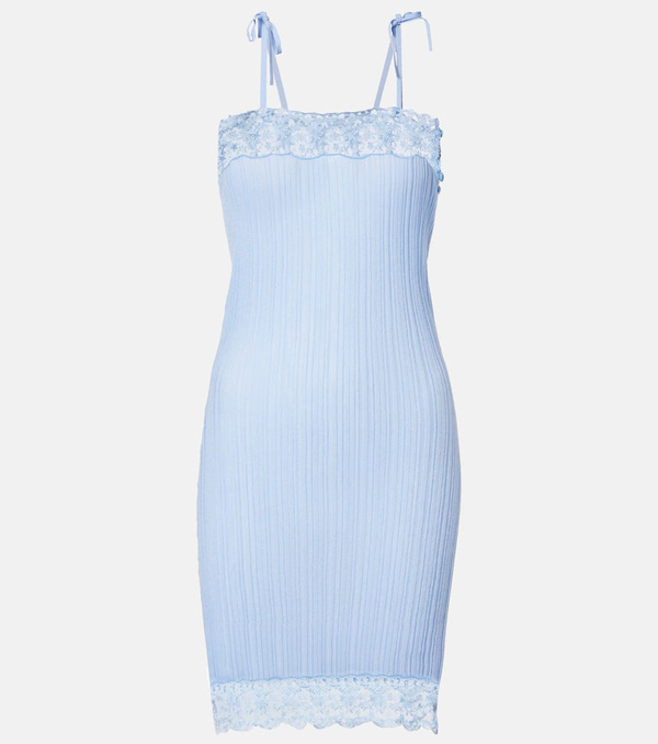  Chloe Chloe Lace-trimmed Wool Slip Dress 