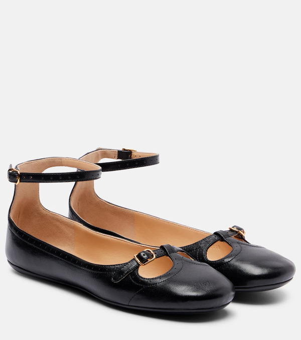  Chloe Chloe Leonore Leather Ballet Flats 