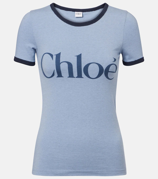  Chloe Chloe Logo Cotton-blend Jersey T-shirt 