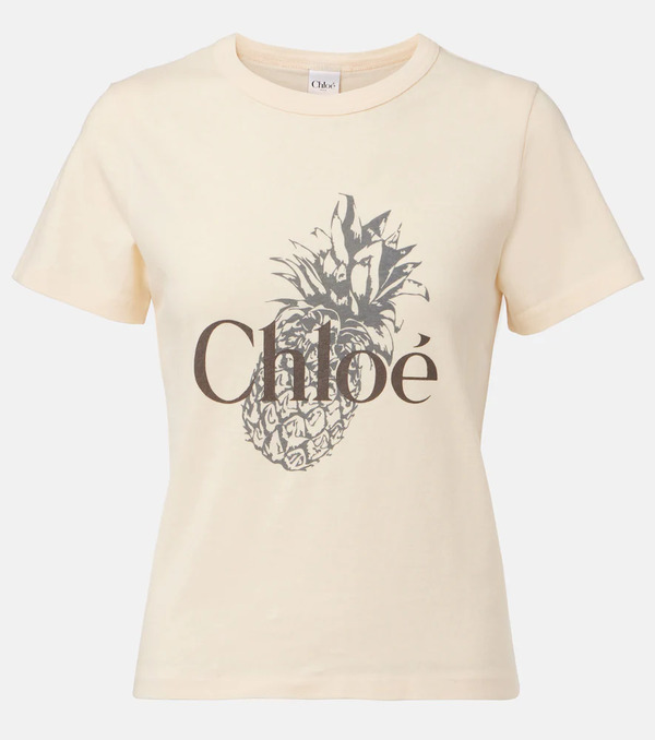  Chloe Chloe Logo Cotton Jersey T-shirt 