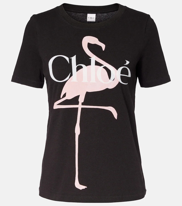  Chloe Chloe Logo Cotton Jersey T-shirt 