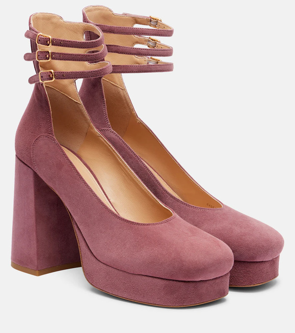  Chloe Chloe Loti 100 Suede Platform Pumps 