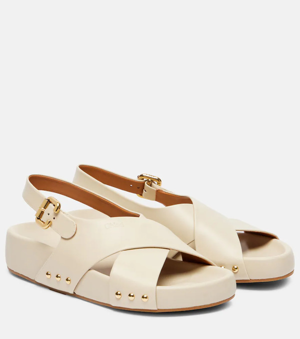  Chloe Chloe Mae Leather Sandals 