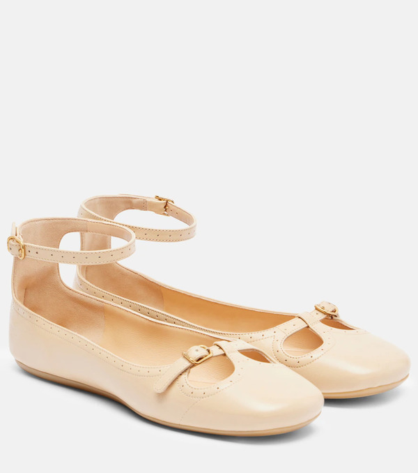  Chloe Chloe Misty Leather Ballet Flats 