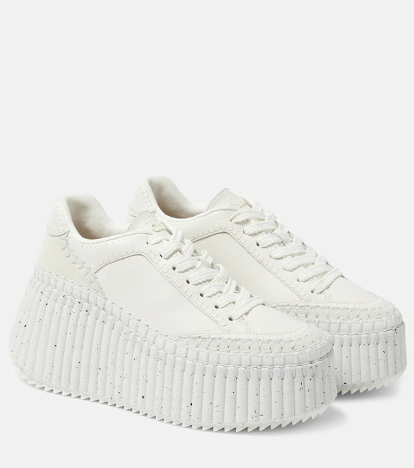  Chloe Chloe Nama Leather Platform Sneakers 