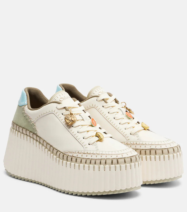  Chloe Chloe Nama Leather Platform Sneakers 