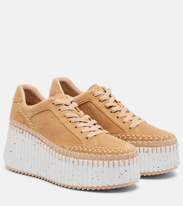  Chloe Chloe Nama Suede Platform Sneakers 