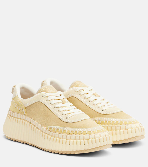  Chloe Chloe Nama Suede Platform Sneakers 