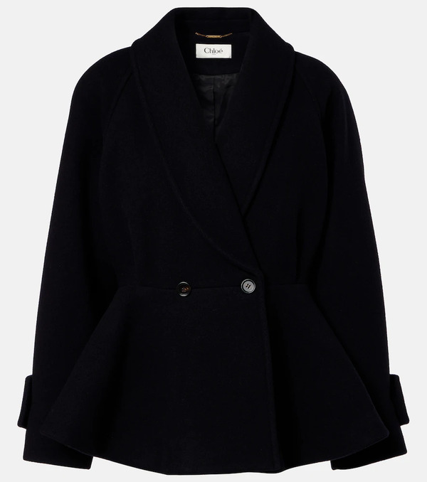  Chloe Chloe Peplum Wool-blend Coat 