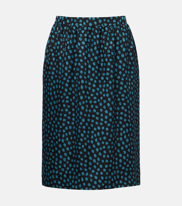  Chloe Chloe Polka-dot Silk Jacquard Pencil Skirt 